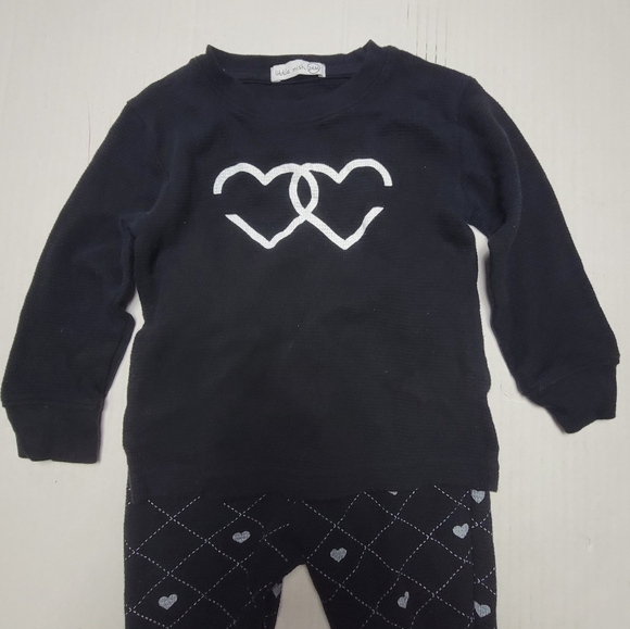 LITTLE MISH 2 Piece Sweatsuit Girls Size 24m - Picture 3 of 9